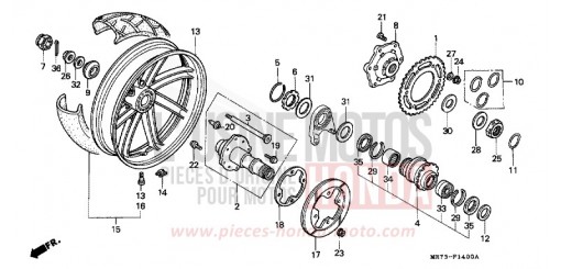 REAR WHEEL VFR750RJ de 1988